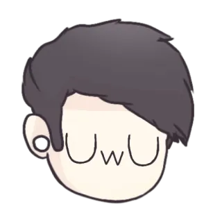 ☺️ UwU uwu, cute, emoticon, face, simple, kawaii telegram sticker
