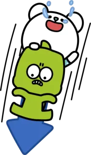 📉 Dibujo animado, Llorando, Flecha, Personaje, Triste, Cayendo telegram sticker