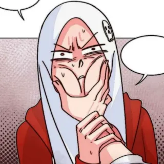 🧨 Cartoon, Anime, Manga, Personnage, Peur, Inquiet, Expression whatsapp sticker