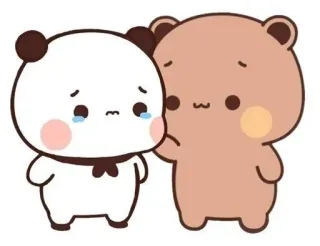 😘 carino, panda, orso, triste, piangendo, kawaii, conforto telegram sticker