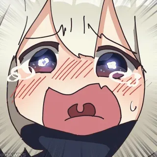 😱 Anime, Llorando, Preocupado, Dibujos animados, Triste telegram sticker