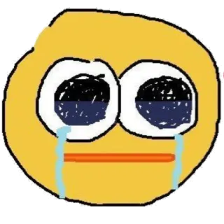 😢 emoji, triste, chorando, expressão, desenho animado, meme telegram sticker