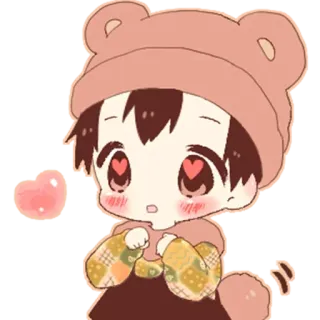 🤔 Anime, Chibi, Kawaii, Słodkie, Miś telegram sticker