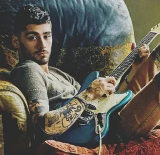 😐 Zayn Malik ミュージシャン, ギター, タトゥー, ポートレート, セレブ, 歌手 telegram sticker