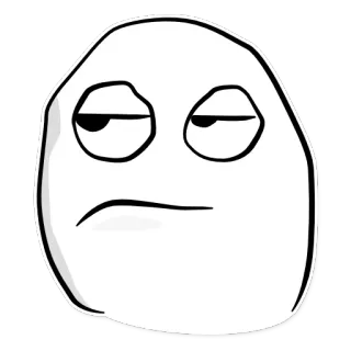 😒 meme, trollface, internet meme, funny, expression, sarcastic telegram sticker