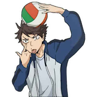 😝 Oikawa Tooru Haikyuu!! Аниме, Волейбол, Спорт, Мультфильм, Ойкава, Haikyuu telegram sticker