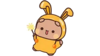 🫖 conejo, animal, lindo, dibujos animados telegram sticker