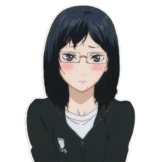 ☺️ Yachi Hitoka Haikyuu!! Anime, Chica, Gafas, Linda, Yachi Hitoka, Haikyuu telegram sticker