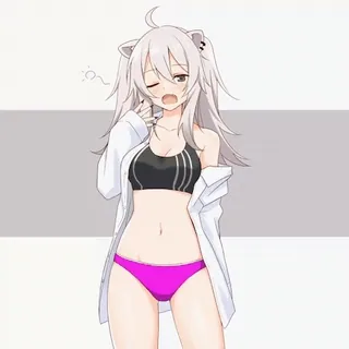 🦁 Anime Mädchen, Illustration, Cartoon, Charakter, Digitale Kunst, Niedlich, Kawaii, Kunstwerk telegram sticker