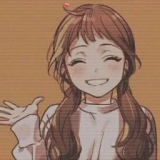 😀 anime, cartoon, girl, waving telegram sticker