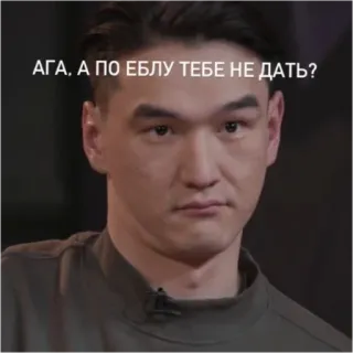 🤨 АГА, А ПО ЕБЛУ ТЕБЕ НЕ ДАТЬ? telegram sticker