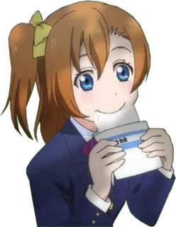 🍞 Anime, Mangiare, Cartone animato, Uniforme scolastica, Carino whatsapp sticker