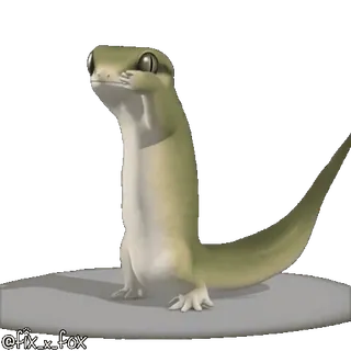 🥳 @fix_x_fox トカゲ, ヤモリ, 爬虫類, 動物, ペット telegram sticker