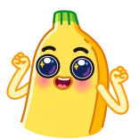 ๐ banana, cute, kawaii, cartoon, fruit telegram sticker
