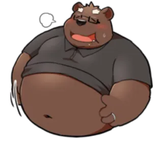😋 หมี, การ์ตูน, ภาพประกอบ, ตัวละคร, สัตว์, ดิจิทัลอาร์ต telegram sticker
