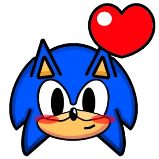 ❤️ Sonic sonic the hedgehog, cartoon, video game, sticker, heart, love, cute, fanart telegram sticker