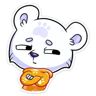 😡 niedźwiedź, kreskówka, naklejka, zwierzę, śmieszne, słodkie telegram sticker