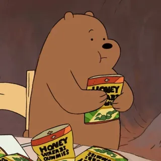 ⭕️ HONEY WASABI GUMMIES медведь, мармеладные мишки, конфеты, еда, мёд, васаби, сладости whatsapp sticker