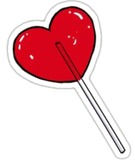 ❤️ キャンディ, ペロペロキャンディ, ハート, 愛, 甘い, お菓子 telegram sticker