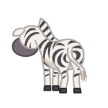 😜 zebra, animal, cartoon, wildlife, safari, black and white telegram sticker