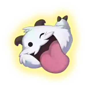 😜 Poro League of Legends gra wideo, słodkie, potwór, zwierzę, fantasy telegram sticker