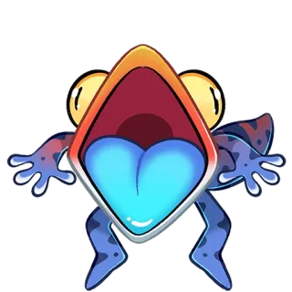 😱 Frosch, Cartoon, Sticker, Figur telegram sticker
