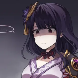😳 Raiden Shogun Genshin Impact ... Anime, Jeu vidéo, Personnage, Genshin Impact whatsapp sticker