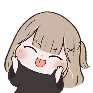 🐼 Kartun, Lucu, Gadis, Emoji, Lucu, Senang, Lidah, Gestur telegram sticker
