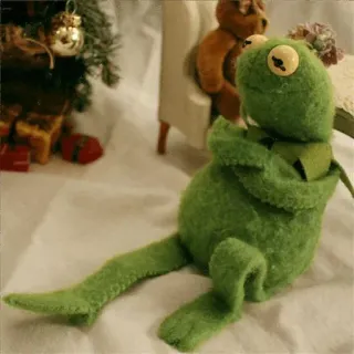 💚 Kermit Kermit the Frog, Muppets, frog, puppet, green, Christmas telegram sticker
