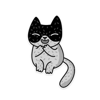 😄 고양이, 동물, 귀여운, 카와이, 만화, 스티커 telegram sticker