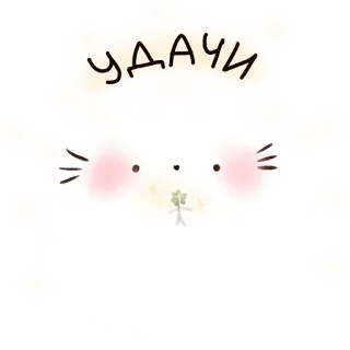☘️ УДАЧИ gato, buena suerte, lindo, kawaii, ruso, pegatina telegram sticker