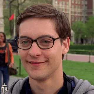🕷 Peter Parker Spider-Man tobey maguire, amigable, gafas, spider-man, meme telegram sticker