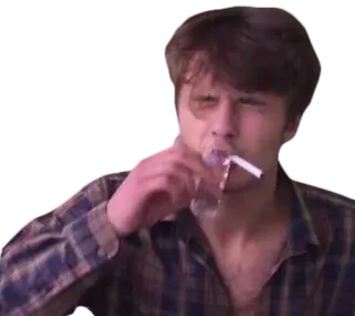 😣 uomo, fumare, sigaretta, ritratto, persona, casual telegram sticker