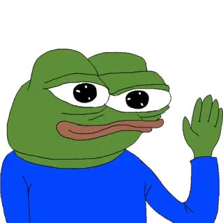 👋 Pepe the Frog Pepe de Kikker, Meme, Kikker, Cartoon, Internetmeme telegram sticker