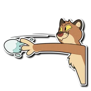 ❄️ zwierzę, kot, śnieżka, kreskówka telegram sticker