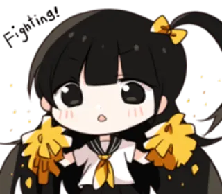 ☺️ chibi, anime, school uniform, cute, girl whatsapp sticker
