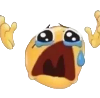 😭 pleurs, emoji, triste, expression, larmes, art numérique telegram sticker