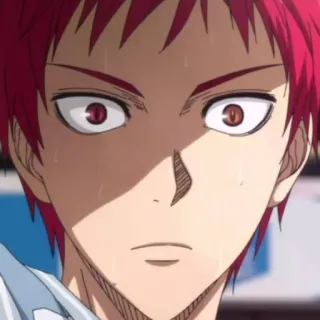 ☄️ Seijuro Akashi Kuroko's Basketball 애니메이션, 아카시, 농구, 만화, 진지한, 빨간머리 telegram sticker