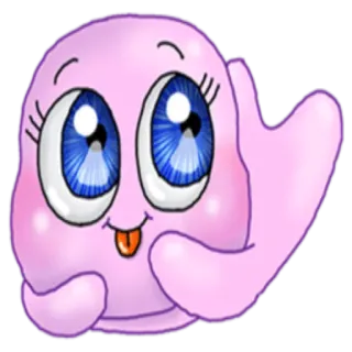 😋 kirby, mignon, kawaii, rose, personnage, dessin animé telegram sticker