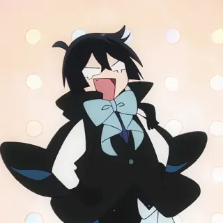 ♟ anime, cartoon, character, funny, cute, exaggerated, silly telegram sticker