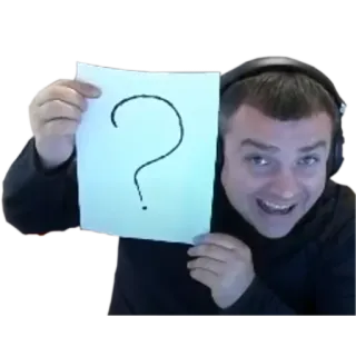 ❓ signo de interrogación, hombre, confusión, duda, pregunta telegram sticker