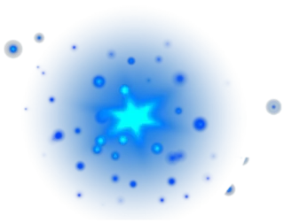 ✨ abstract, blue, circle, glowing, light telegram sticker