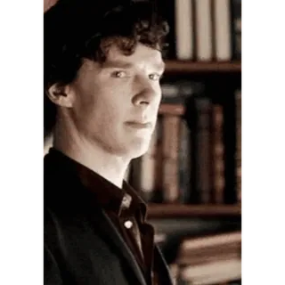 😉 Sherlock Holmes benedict cumberbatch, sherlock, detektiv, bücher, porträt telegram sticker