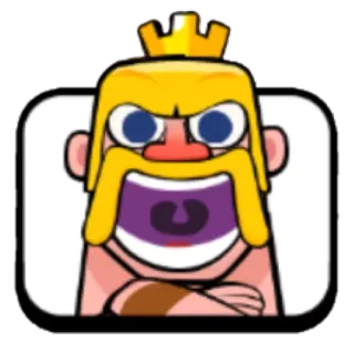 😃 clash royale, roi, emote, jeu vidéo, jeu mobile whatsapp sticker
