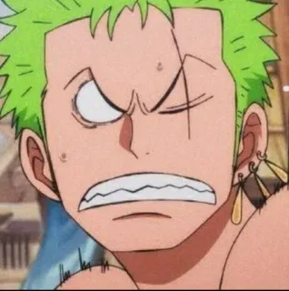 😡 Zoro One Piece Аниме, One Piece, Ророноа Зоро, Зоро, Злой, Персонаж, Пират telegram sticker