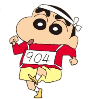 🏃‍♂️ Shin-chan 904 dessin animé, animé, course, personnage telegram sticker
