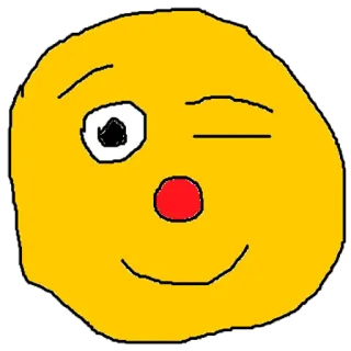 😉 笑脸, 卡通, 眨眼, 表情符号 whatsapp sticker