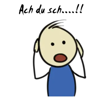 😱 Amazing... Cartoon, geschockt, Erstaunen, Zeichnung, überrascht, Ausdruck whatsapp sticker