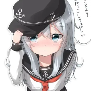 😊 ことより
だってほし anime, girl, anchor, hat, cute, sailor uniform telegram sticker
