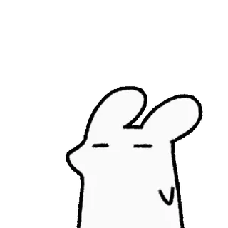 💘 conejo, dibujo animado, animal, lindo, pegatina telegram sticker